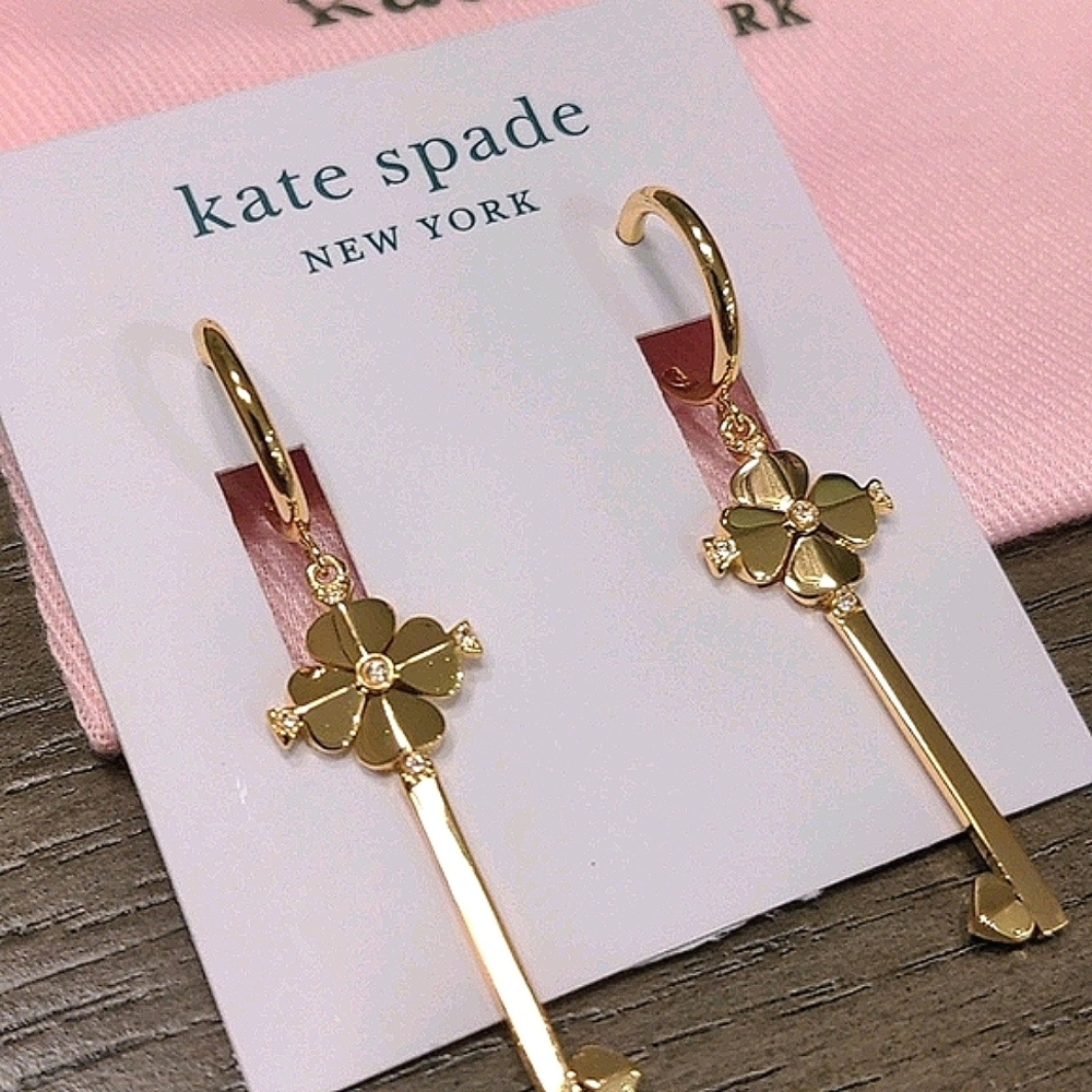 NEW Kate Spade Lock & Spade Legacy Drop Earrings